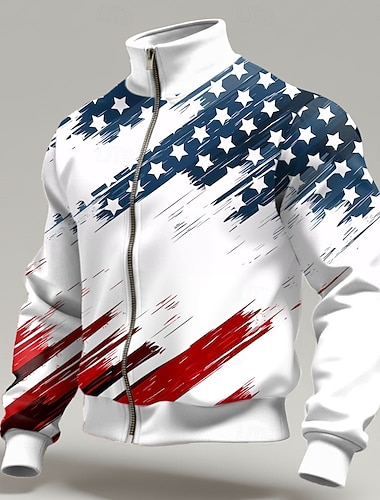  4 luglio 2026 250° Giorno della Memoria Pullover a maniche lunghe con cappuccio streetwear designer uomo Bandiera Americana Outdoor Daily Street