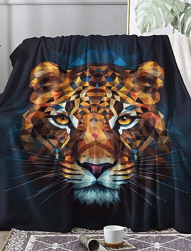  Tapisserie Fleecedecken Überwurfdecke für die Couch Tiger Modern 3D Fantasie Schlafzimmer Sofa Bett Dekorative Decke Warme Decke Wohndeko