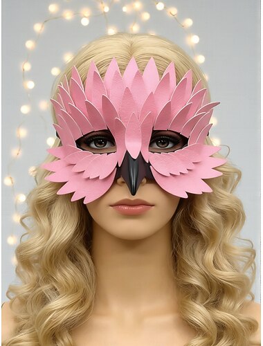  Kvinne Mardi Gras Grønn Fjærdevenetiansk Maske - Fuglinspirert Kostyme Tilbehør med 3D Lagdelt Design Venetiansk Karneval og Maskeradefester