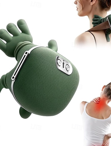  Wiederaufladbares USB-Tiefengewebsmassagegerät mit 8 Aufsätzen, tragbares Fingergerät geeignet für Nacken, Rücken, Schultern und Beine – perfektes Geschenk für Männer und Frauen,