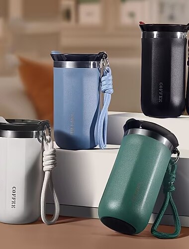  rozsdamentes acélból készült, szigetelt kávésbögre 11,83 uncia és 16,9 uncia - szivárgásmentes, újrafelhasználható utazópohár fedéllel, alkalmas meleg és hideg italokhoz, tökéletes ajándék férfiaknak