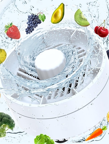  Obst- und Gemüsewaschmaschine, Obstreinigungs- und Schleudergerät für Wasser, Obst- und Gemüsereiniger zur Reinigung von Obst, Gemüse, Reis, Fleisch und Geschirr