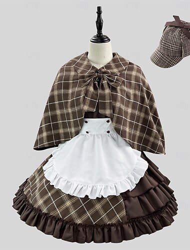  Vestidos Ocasiões Especiais detetive Vintage Adulto Mulheres Dia Das Bruxas Vestir-se