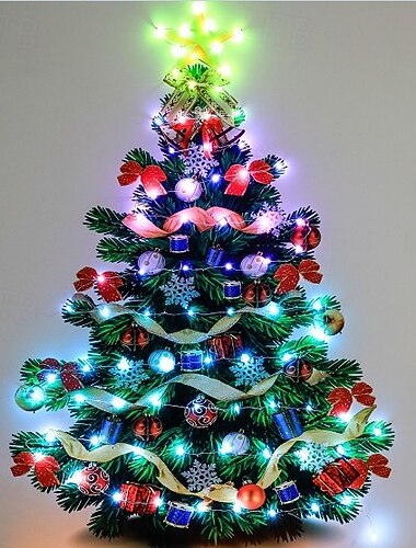  Farbige Bluetooth App wasserdichte Lederlitzen Lichter buntes Pferderennen Effekt Feenlichter Lichterkette Baum Hochzeit Festival Party Neujahrsatmosphäre Dekoleuchten mit Fernbedienung