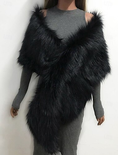  Bontstola's Damesomslag Elegant Mouwloos Konijnenbont Bruiloftsomslagen Met Pure Kleur Voor Feest Herfst