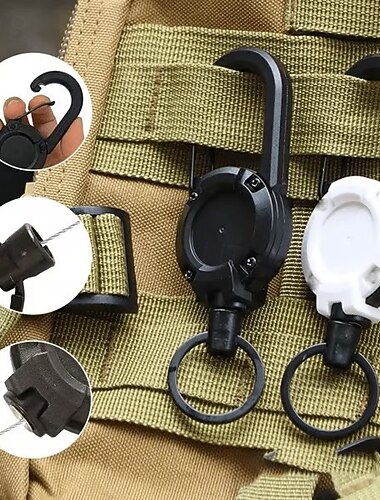  3er-Set automatisch einziehbare Drahtseil-Schlüsselanhänger für den Outdoor-Bereich, robust und leicht, ideal für Outdoor-Aktivitäten wie Camping, Wandern und den täglichen Gebrauch, praktisch und tragbar
