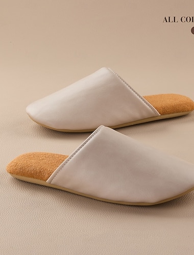  Vanntette bomullstøfler for kvinner høst vinter innendørs hjem fleecefôret varme sklisikre stille gulvtøfler par koselige hustøfler