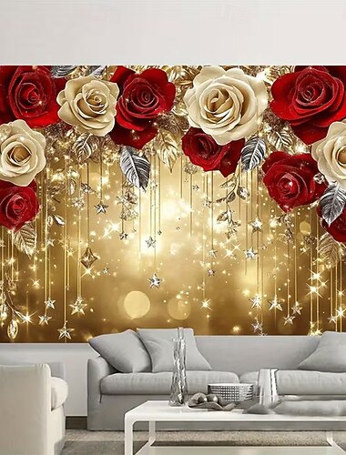  Dia dos Namorados tapeçaria Banners Cobertor Rose Amor Coração Estilo bonito Romântico 3D De Festa Sala de estar Fundos de fotografia Decoração para Pedido de Casamento Decoração de casa