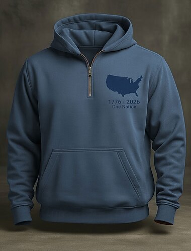  בגדי ריקוד גברים קפוצ'ון תעצור בצד קפוצ'ון רוכסן רבע יין כחול נייבי אפור כחול בהיר עם קפוצ'ון מפה כיס קזו'אל יומי ספורט וחוץ סגנון רחוב יום יומי סתיו חורף ביגוד קפוצ'ונים חולצות טריקו