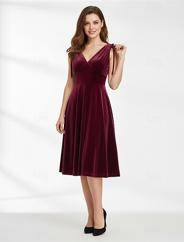  レトリ／ヴィンテージ 1950年代風 ラインドレス スイングドレス チェック 仮装 女性用 おもしろ衣装 新年 レトロテーマパーティー カクテルの服装 大人 ドレス