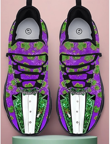  Herren-Sneaker zum St. Patrick's Day – mit Glücksklee- und Gnom-Motiv, leicht und bequem für die Feierlichkeiten zum St. Patrick's Day