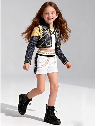  Inspiré des idoles coréennes Pop Star Tenues Film Mode Déguisement Cosplay Idole virtuelle for Fille Enfants Halloween Carnaval Soirée École