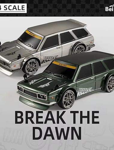  Voiture de course télécommandée à grande vitesse, modèle 1/20, avec simulation de drift et design rétro.