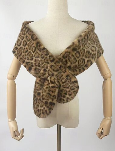  Bontstola's Damesomslag Elegant Mouwloos Polyester Bruiloftsomslagen Met Veren / Bont Voor Feest Herfst