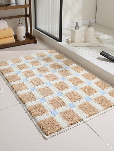  Dicke, flauschige Badezimmermatte, saugfähige, rutschfeste Badewannenmatte, weicher Schlafzimmerteppich neben dem Bett