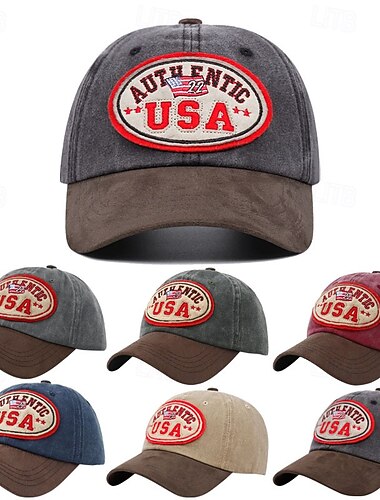  Per uomo Unisex Cappello per il 250° anniversario degli Stati Uniti Cappellino da Baseball Cappello da Sole Cappello da Camionista Blu Vino Cotone Regolabile Patriotico Vacanza Sport Quotidiano