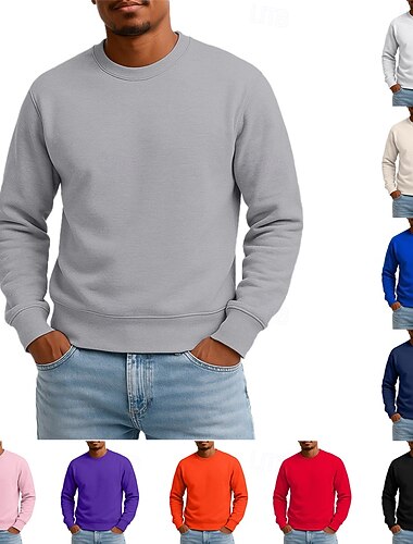  Per uomo Maglia Felpa con cappuccio Maglione Felpa con cappuccio abbottonata Blu Nero Bianco Giallo Rosa Girocollo Semplice Casuale Quotidiano Sport & Outdoor Streetwear Abbigliamento Sportivo