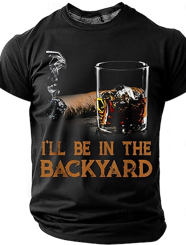  Pánské Legrační slang Tričko Krátký rukáv tričko 3D tisk Tričkový Košile Módní Denní Denní ulice Černá Rubínově červená Léto Jaro Oblečení S M L XL XXL XXXL