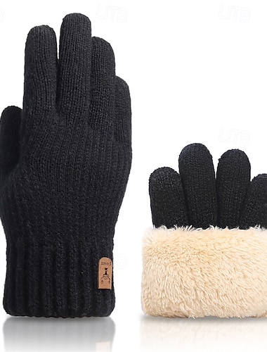  Per uomo 1 Paio Invernali Guanti senza dita Sport Moda Sport e Outdoor Guanti Calore Termico Pile Tinta unica Autunno Nero Giallo Rosa Rosso