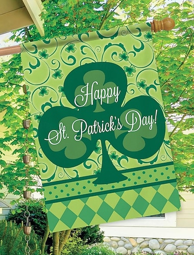  Gartendekoration mit Kleeblatt für den St. Patrick's Day im irischen Stil – ideal für Terrasse, Garten und Rasen.