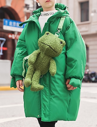  Lapset Tyttöjen Untuvatakki Puffer takki Yhtenäinen väri Urheilu Tasku Pidä Lämmin Tuulenpitävä ulko- Takki Päällysvaatteet 4 vuotta + Talvi Musta Valkoinen Punastuvan vaaleanpunainen