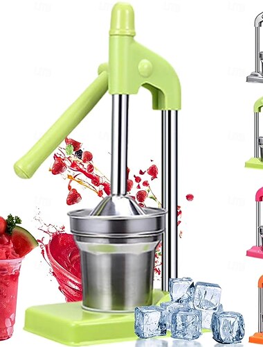  Gietijzeren handpers voor citrusvruchten, handmatige citruspers van roestvrij staal, robuuste citruspers voor het persen van limoenen en andere citrusvruchten voor verse limonade en sinaasappelsap,