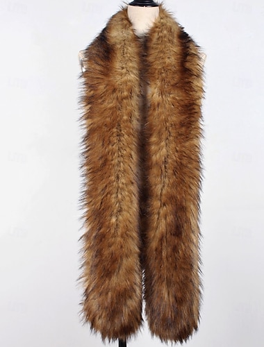  Pelssjal Sjal til kvinner Elegant Ermeløs Fuskepels Bryllup Wrap Med Ren Farge Til Fest Høst