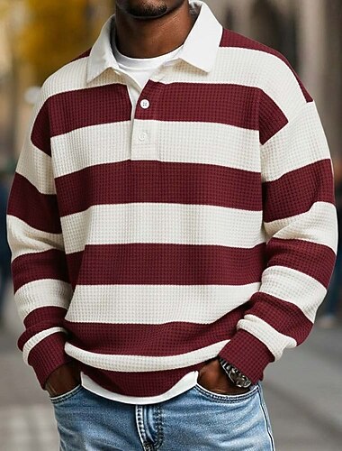  Miesten Vaakasuuntaiset nauhat Vohveli poolopaidat Rugby Polo Rugby poolopaidat Pitkähihainen Poolopaidat Kauluskäänne Urheiluasut Vapaa-aika Koulu Urheilu- ja treenivaatteet Arki-asut 3D-tulostus