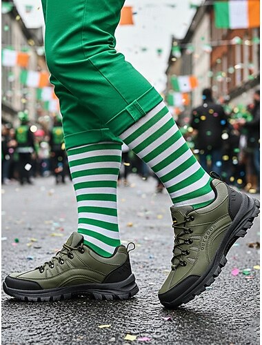  Herren-Laufschuhe aus atmungsaktivem Mesh in Mintgrün, leichte, rutschfeste Sportschuhe, bequeme Outdoor-Sneaker zum Spazierengehen, Trainieren, für den Alltag und Outfits zum St. Patrick's Day