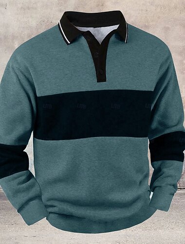  Per uomo A righe Pullover Polo da rugby Polo da Rugby Manica Lunga Magliette polo Colletto Vintage Casual All'aperto Streetwear Abbigliamento Quotidiano Stampa 3D Bottoni Primavera Autunno Inverno