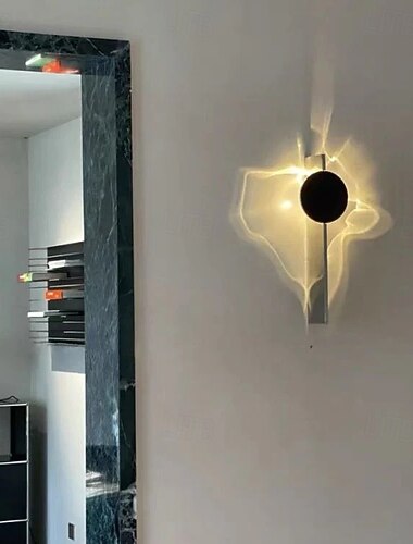  Lampada da parete rotante a onda, applique moderna, applique a LED in acciaio inox cromato, luce calda moderna 300lm per camera da letto, soggiorno, corridoio, scale, salotto