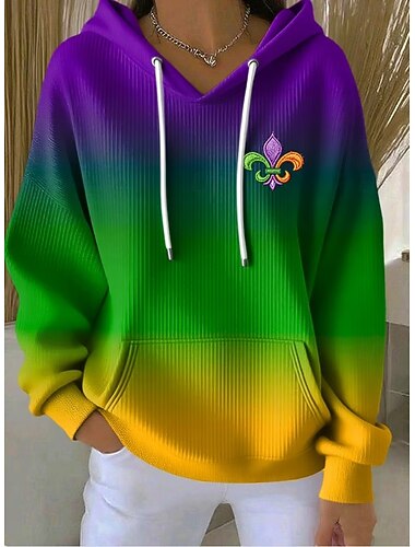  Naisten Pullover-huppari Kuvitettu Kirjain Vapaa-aika Pitkähihainen Hupullinen Tavalliset topit Kausaliteetti Arkikäyttö Urheilu Purppura Kevät Syksy