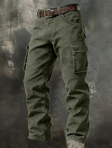  Herren Cargo-Hosen Cargohose Shorts Wanderhose Mehrere Taschen Gerader Schnitt Einfach tragbar Feuchtigkeitsableitend Volle Länge Täglich Outdoor Campen und Wandern Urlaub Mode Blau Schwarz