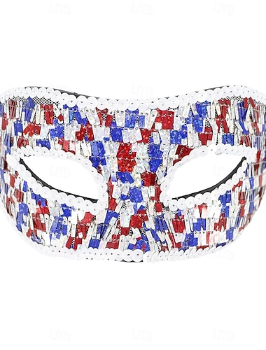  Carnaval 2026 250e anniversaire des États-Unis Costume de Carnaval Masque vénitien Cosplay Paillettes Adulte Unisexe Carnaval Semi-quincentenaire Mardi Gras Carnaval Se déguiser