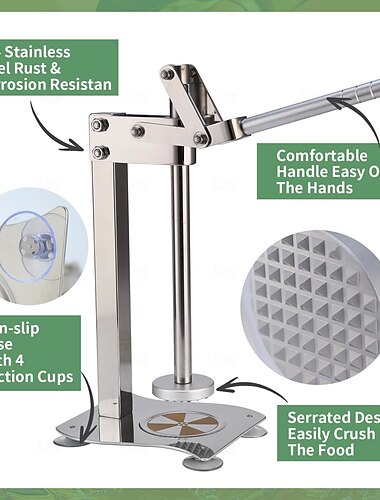  Professionele citroenpers/citruspers - robuuste handmatige pers van roestvrij staal voor limoen en sinaasappel. &notenbreker
