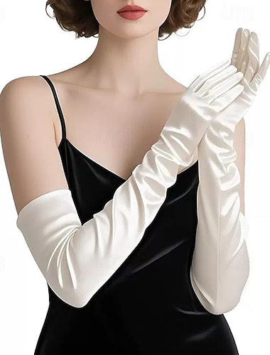  Térylène Genou Gant Élégant / Style Vintage Avec Couleur unie Gants de Mariage / Fête