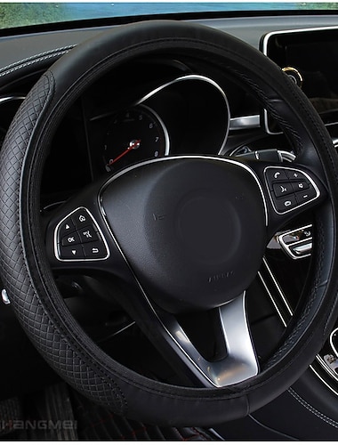  37/38cm universele auto stuurhoes antislip auto stuurhoes antislip reliëf lederen auto-styling