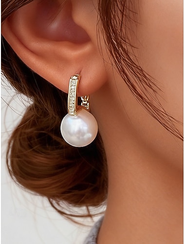  dames oorbellen van imitatieparels van legering - elegant ontwerp in meerdere kleuren, perfect voor bruiloften en dagelijks gebruik