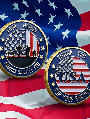  U.S. Army Herdenking Munt – 250ste Verjaardag Uitdaging Munt Amerikaanse Adler Militaire Verzamelobject Dubbelzijdig Metaal Souvenir voor Veteranen Patriottisch Geschenk Semiquincentennial