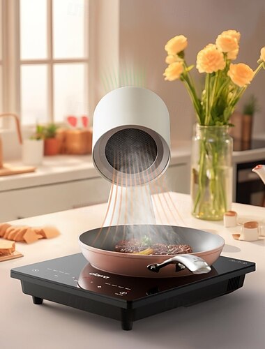  شفاط محمول، شفاط طاولة، مع مروحة عادم ثنائية السرعة، فلتر ألومنيوم قابل للإزالة، كوب شحم كبير، مروحة عادم مطبخ محمولة، مناسب للشواء الداخلي والأواني الساخنة.