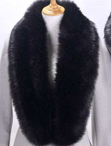  Bontstola's Damesomslag Elegant Mouwloos Imitatiebont Bruiloftsomslagen Met Pure Kleur Voor Feest Herfst