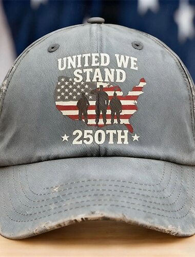  Voor heren Uniseks Hoed ter ere van het 250-jarig jubileum van de Verenigde Staten Baseballpet Zonnehoed Trucker Hoed blauw Zwart Polyester / polyamide Verstelbaar Vaderlandslievend Vakantie Sport