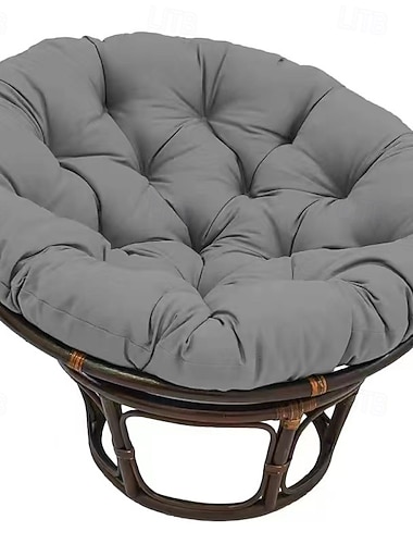  wasserdichter Schaukelstuhl mit Hängekorb, Papayakissen, rundem Sitzpolster, integriertem Kissen für drinnen und draußen, für Terrasse, Garten, Wohnzimmer