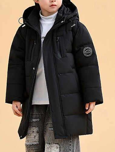  Bambini Ragazze Giacca in piuma Giacca Imbottita Tinta unica Sport Tasca Tenere al caldo Antivento All'aperto Cappotto Capispalla 4-12 Anni Inverno Nero Giallo Viola