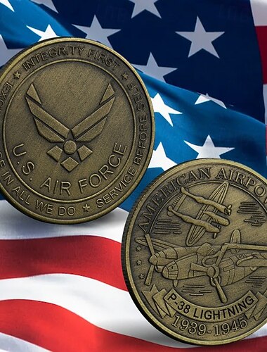  عملة ذكرى القوات الجوية الأمريكية – عملة تحدي بمناسبة الذكرى 250، عملة قابلة للجمع للنسر الأمريكي، تذكار معدني ذو جانبين للمحاربين القدامى، هدية وطنية بمناسبة الذكرى 250