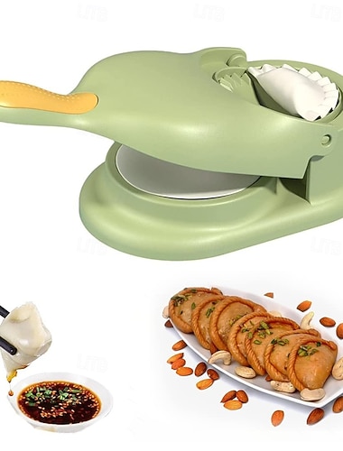  2-in-1-Teigtaschenmaschine für Erwachsene und Kinder, Teigtaschenformer, Teigtaschenformen, manuelles Werkzeug zur Teigtaschenherstellung für zu Hause, glücklich &Einfach zuzubereitende Teigtaschen