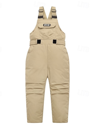  Niños Chico Pantalones Mono Pantalones Color sólido Paravientos: Mantiene abrigado Comfort Pantalones Exterior Deportes Moda Básico Azul Piscina Blanco Verde Trébol