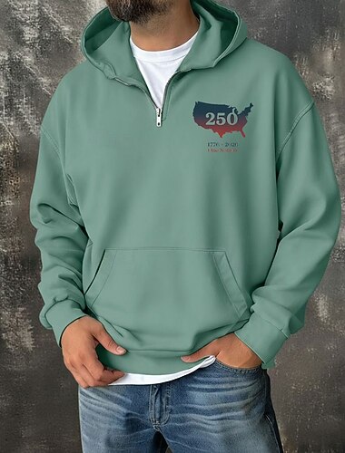  Per uomo Felpa con cappuccio Maglione Felpa con cappuccio e zip corta Rosso bordeaux Blu marino Verde Grigio Azzurro Con Cappuccio Semplice Tasca Casuale Quotidiano Ferie Streetwear Abbigliamento