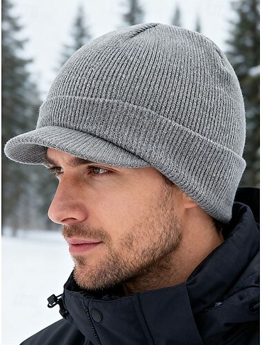  cappello da uomo lavorato a maglia per esterni, disponibile in diversi colori: caldo e comodo per l'inverno e le attività all'aperto