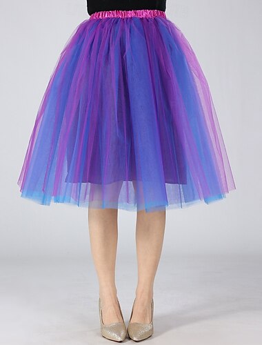  Costume élégant Tutu Jupe en tulle Rétro Vintage Années 1980 Adulte Femmes Halloween Carnaval Soirée Performance Se déguiser